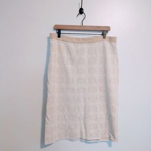 Grace stretchy pencil skirt with gold shimmery band and pattern size large